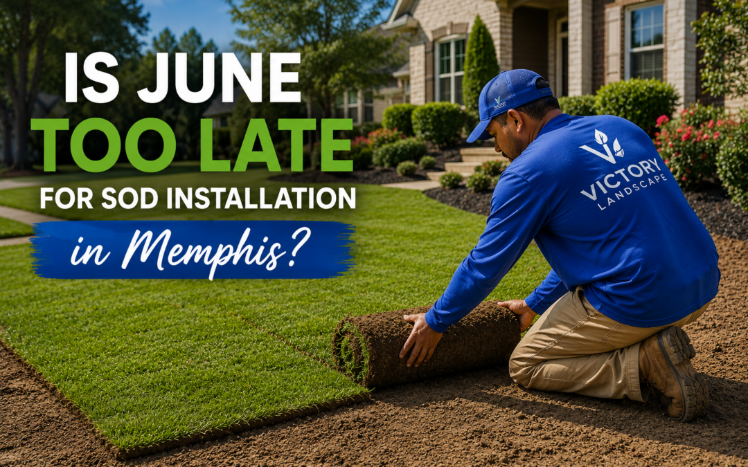 Fresh sod installation at a Memphis home in June